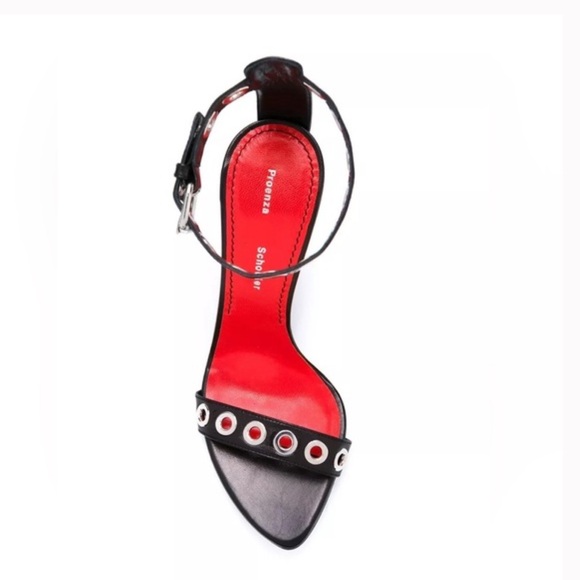 Proenza Schouler Grommets Leather Strappy Ankle Sandals Shoes Rings Sexy Goth 38 - Picture 6 of 16